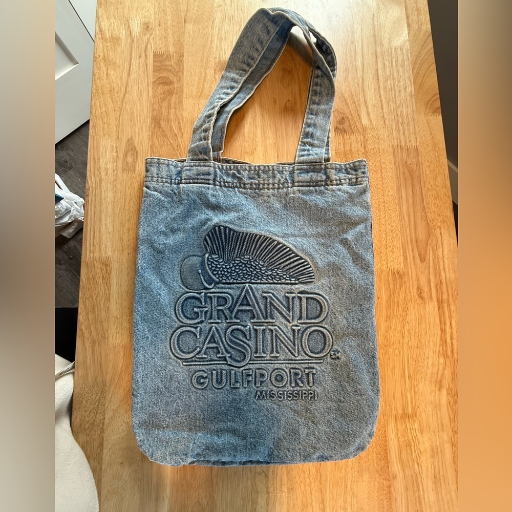 Vintage Denim Tote Bag - Blue